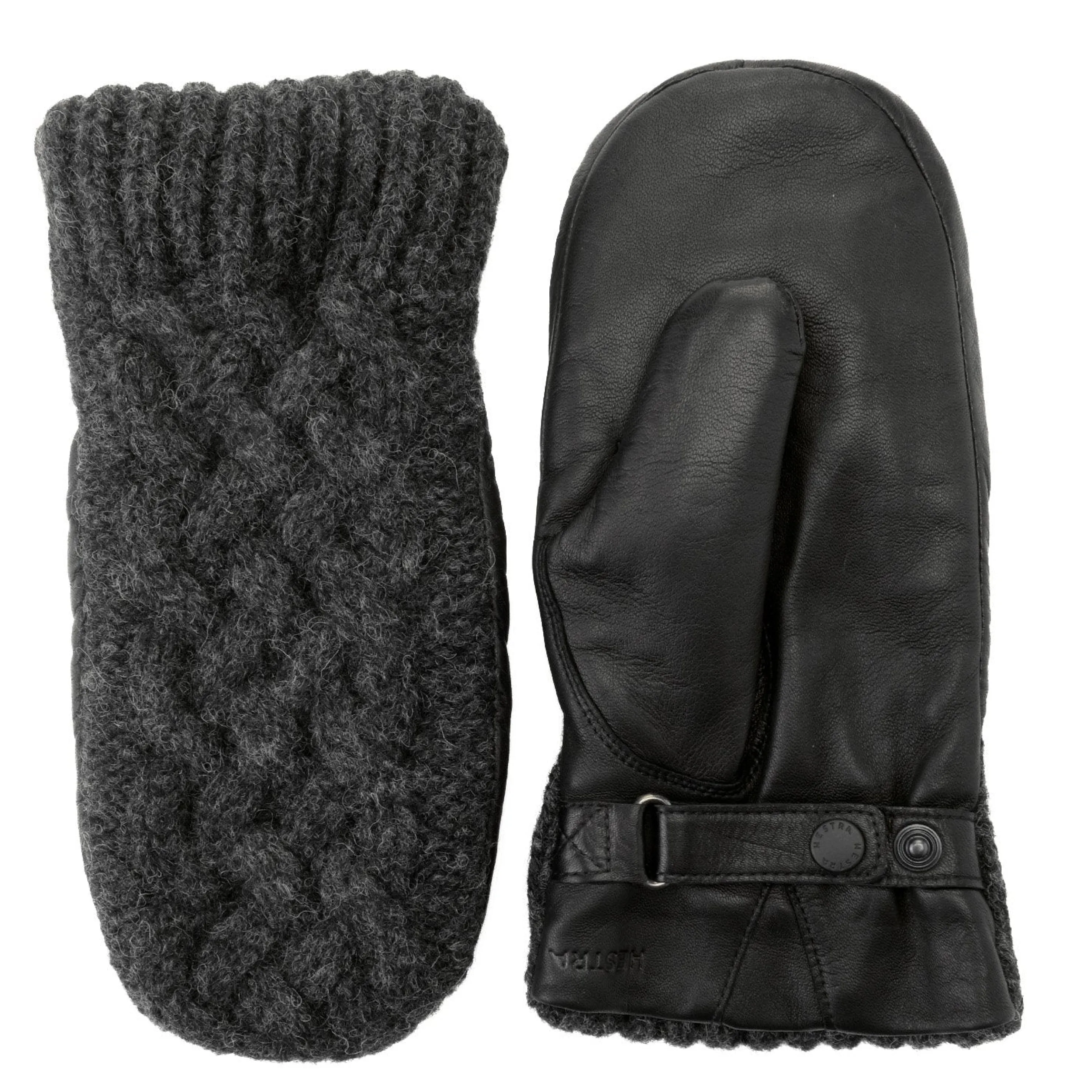 New Hestra Ragnhild Cable Knit Leather Mitten Women Accessories