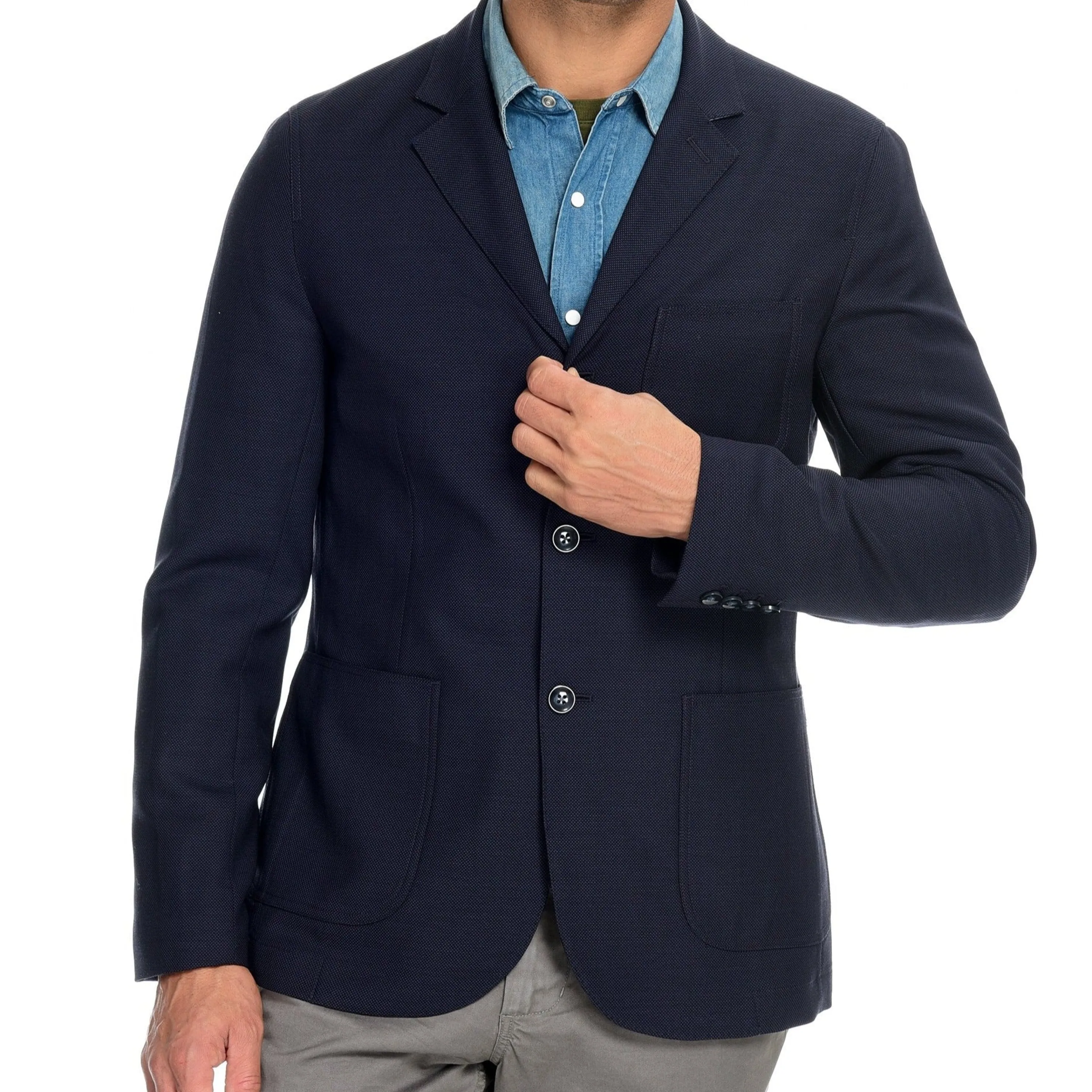 Fashion Hopsack Blazer Men Accessories