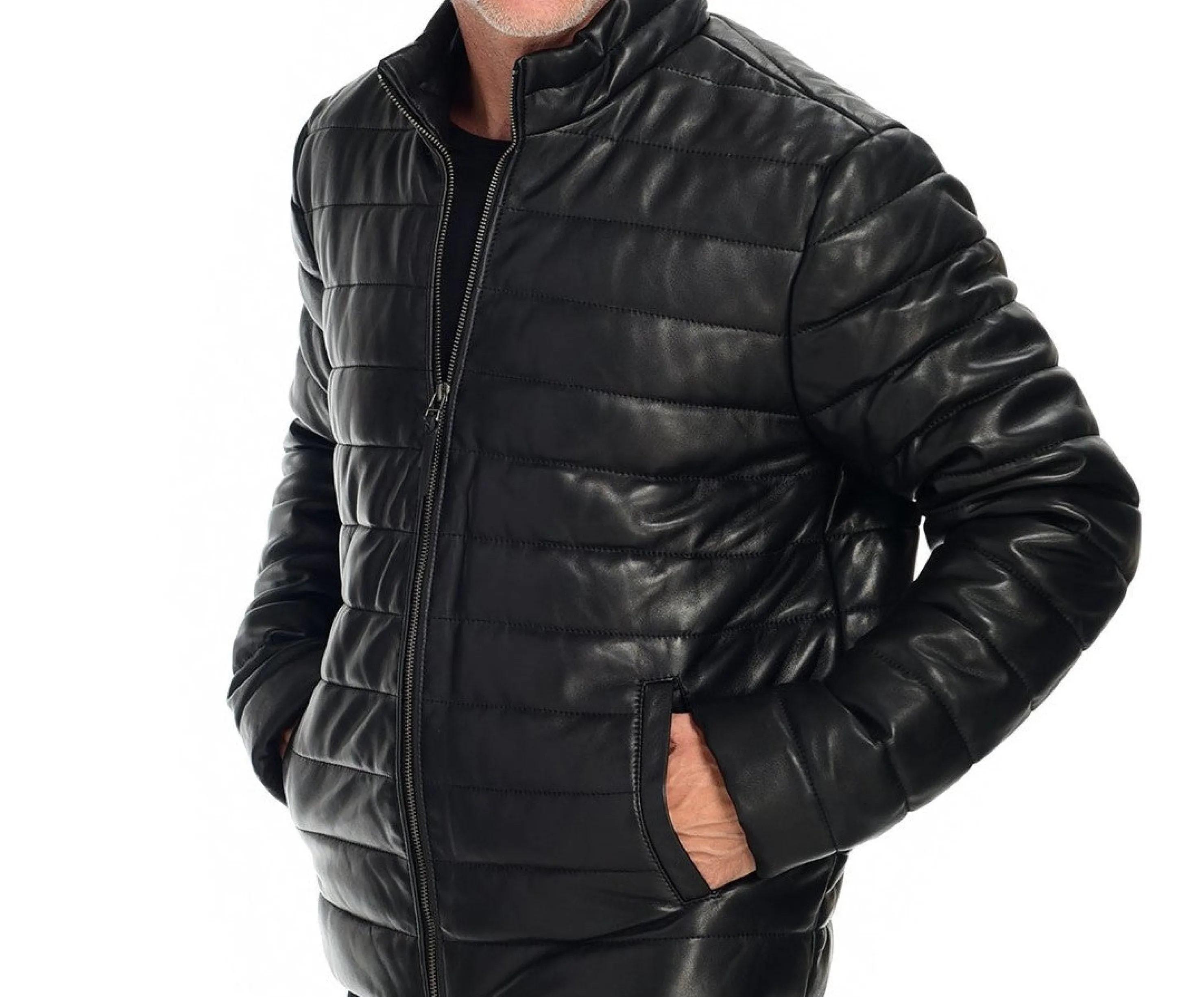 New Lambskin Puffer Jacket Men Outerwear