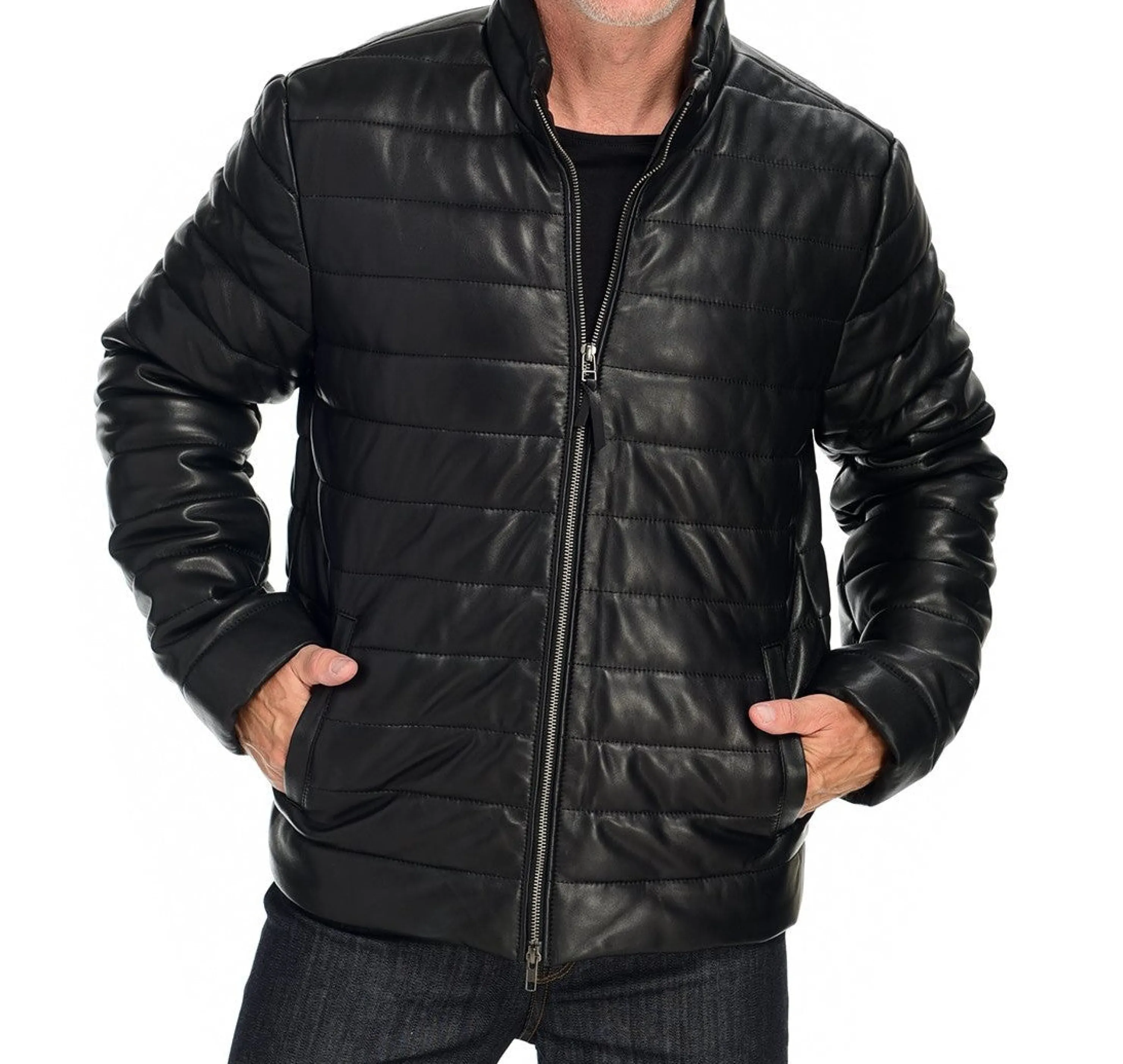 New Lambskin Puffer Jacket Men Outerwear