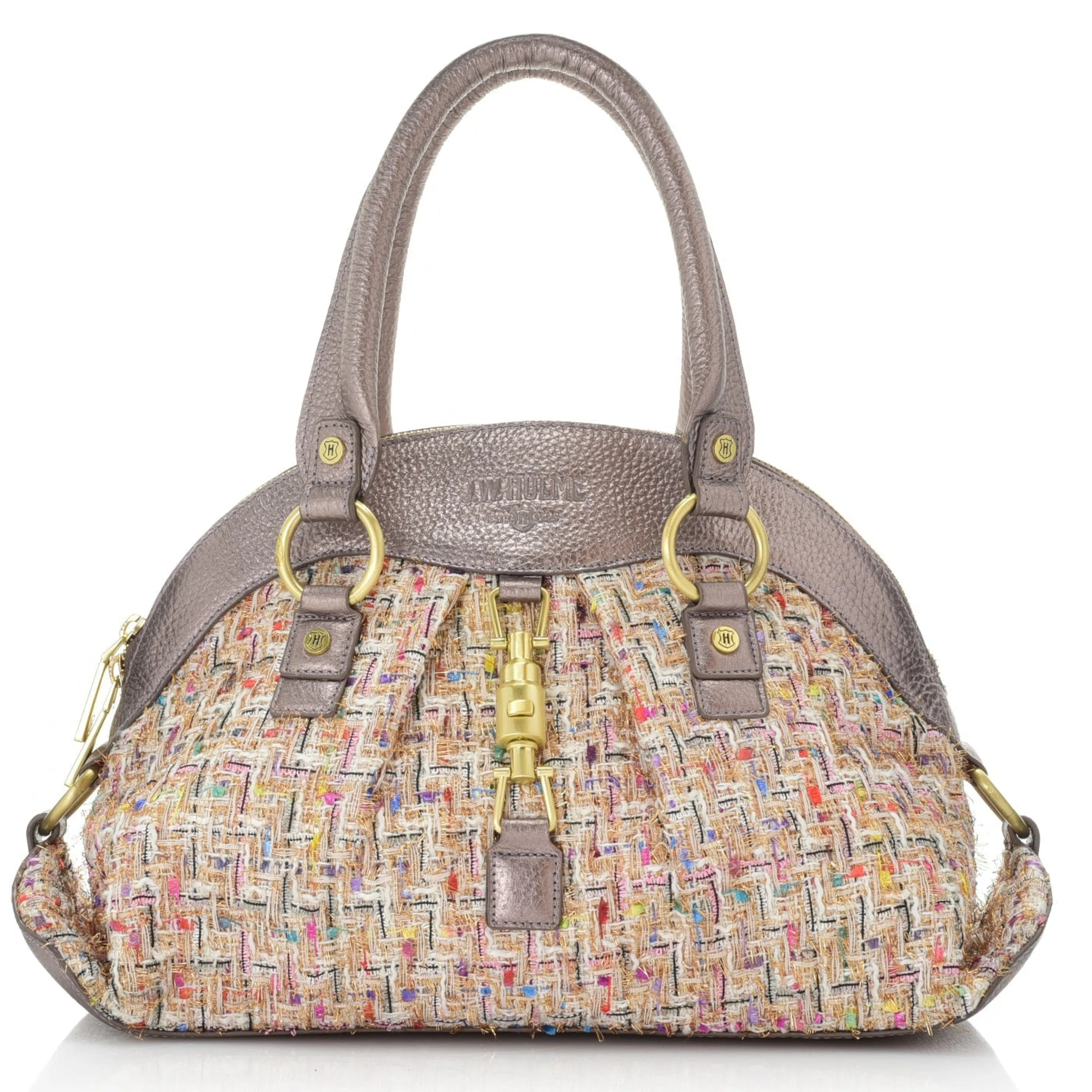 Discount Maureen Tweed & Leather Dome Satchel Satchels