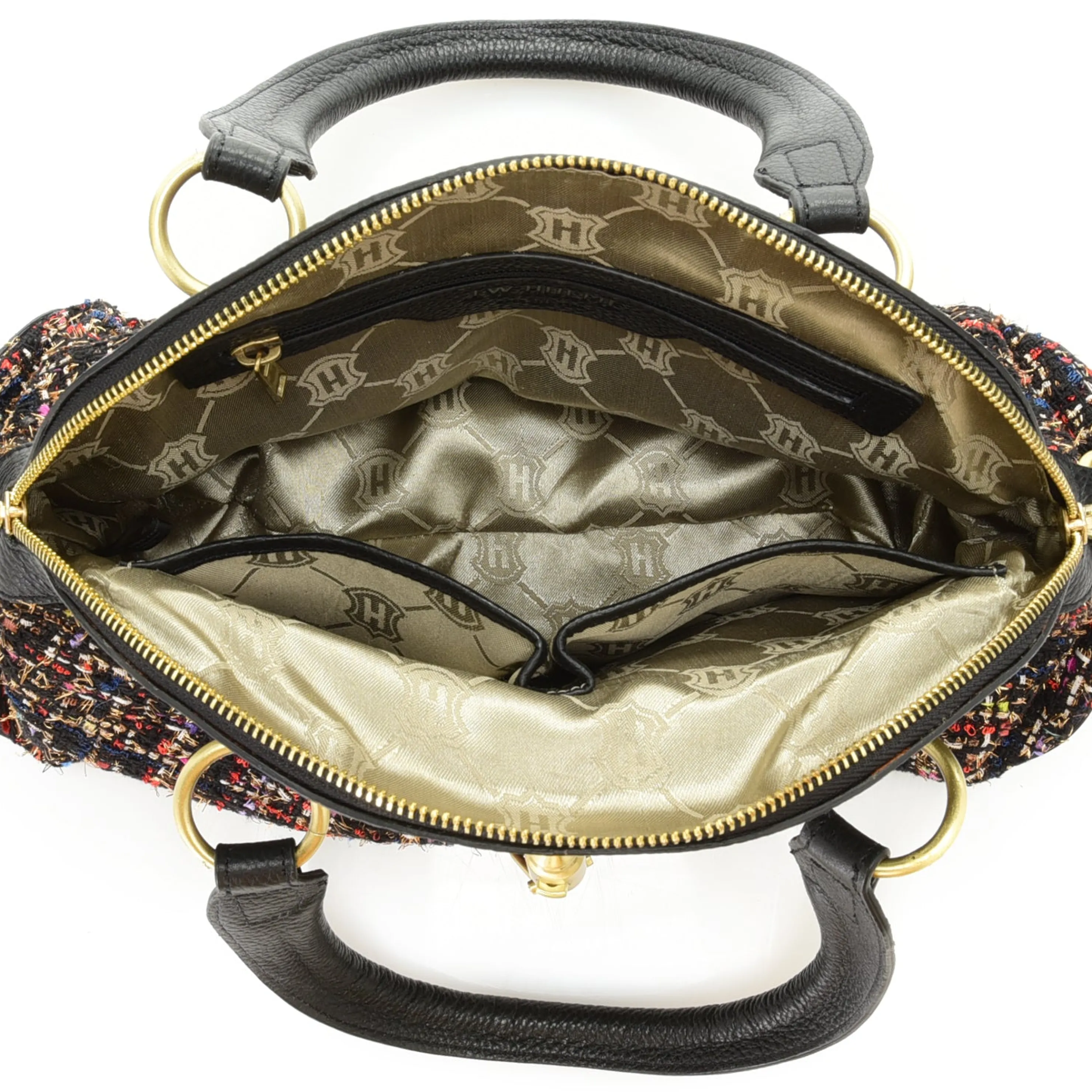 Discount Maureen Tweed & Leather Dome Satchel Satchels