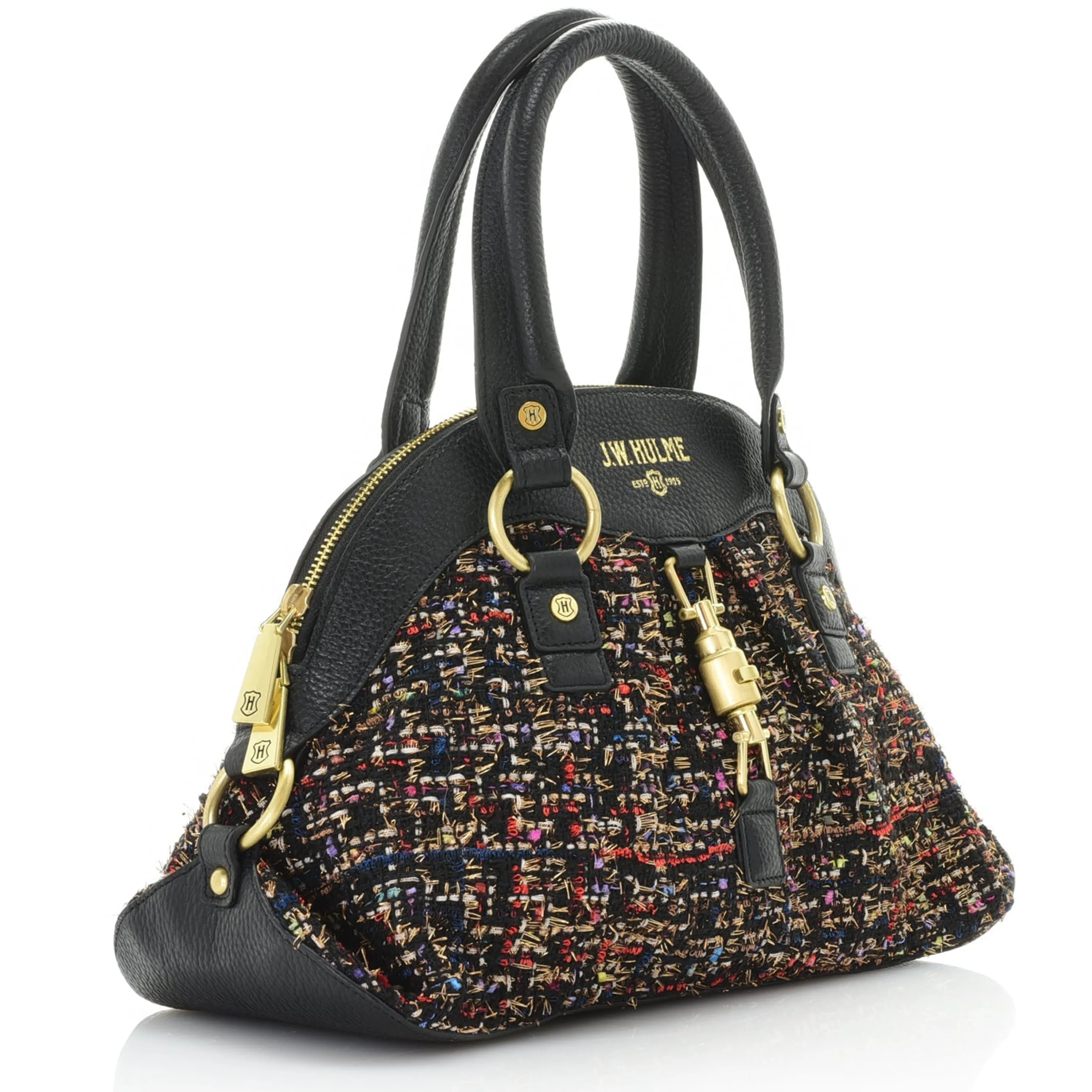 Discount Maureen Tweed & Leather Dome Satchel Satchels