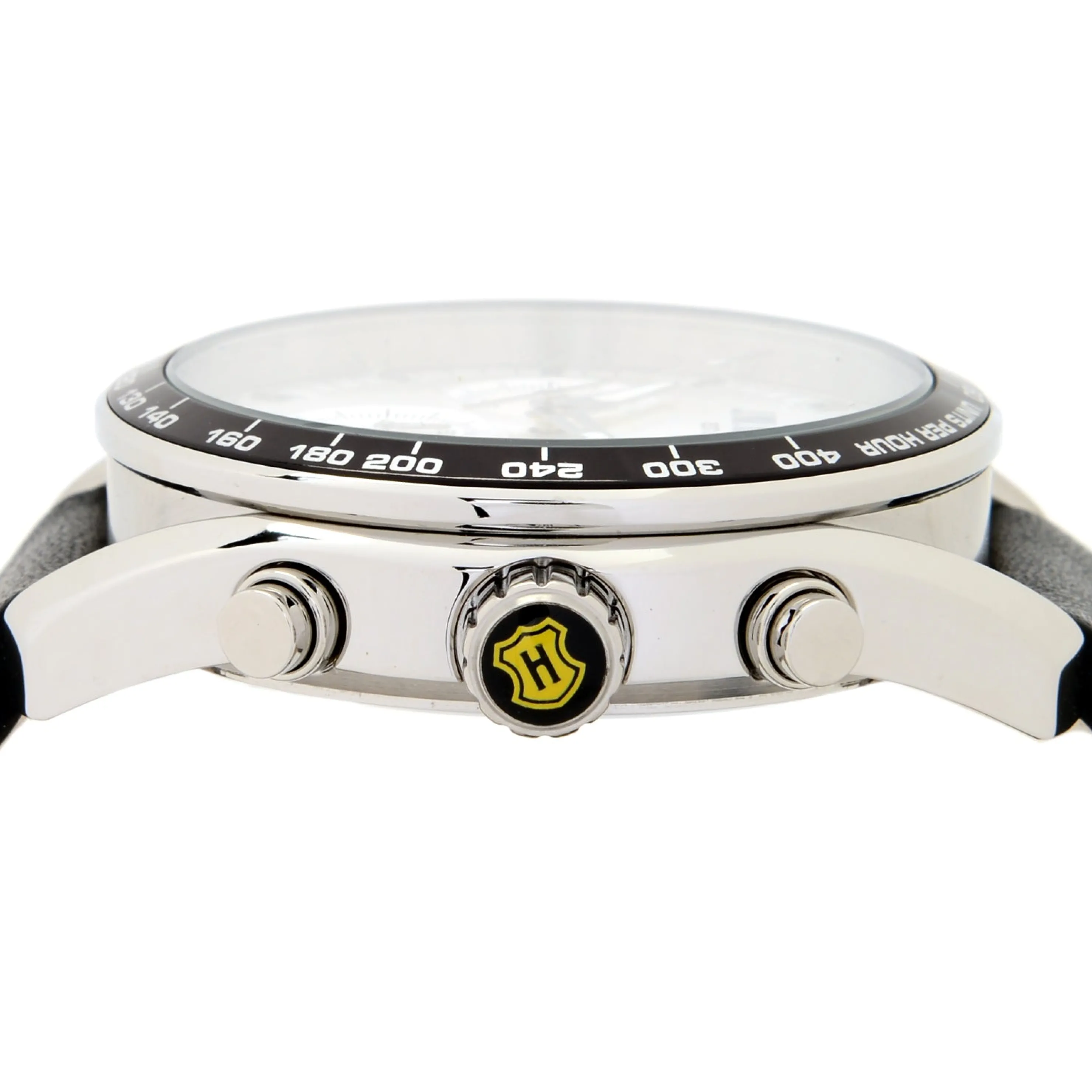 Sale 44Mm Quartz Chronograph Leather Strap Watch Men's Watches