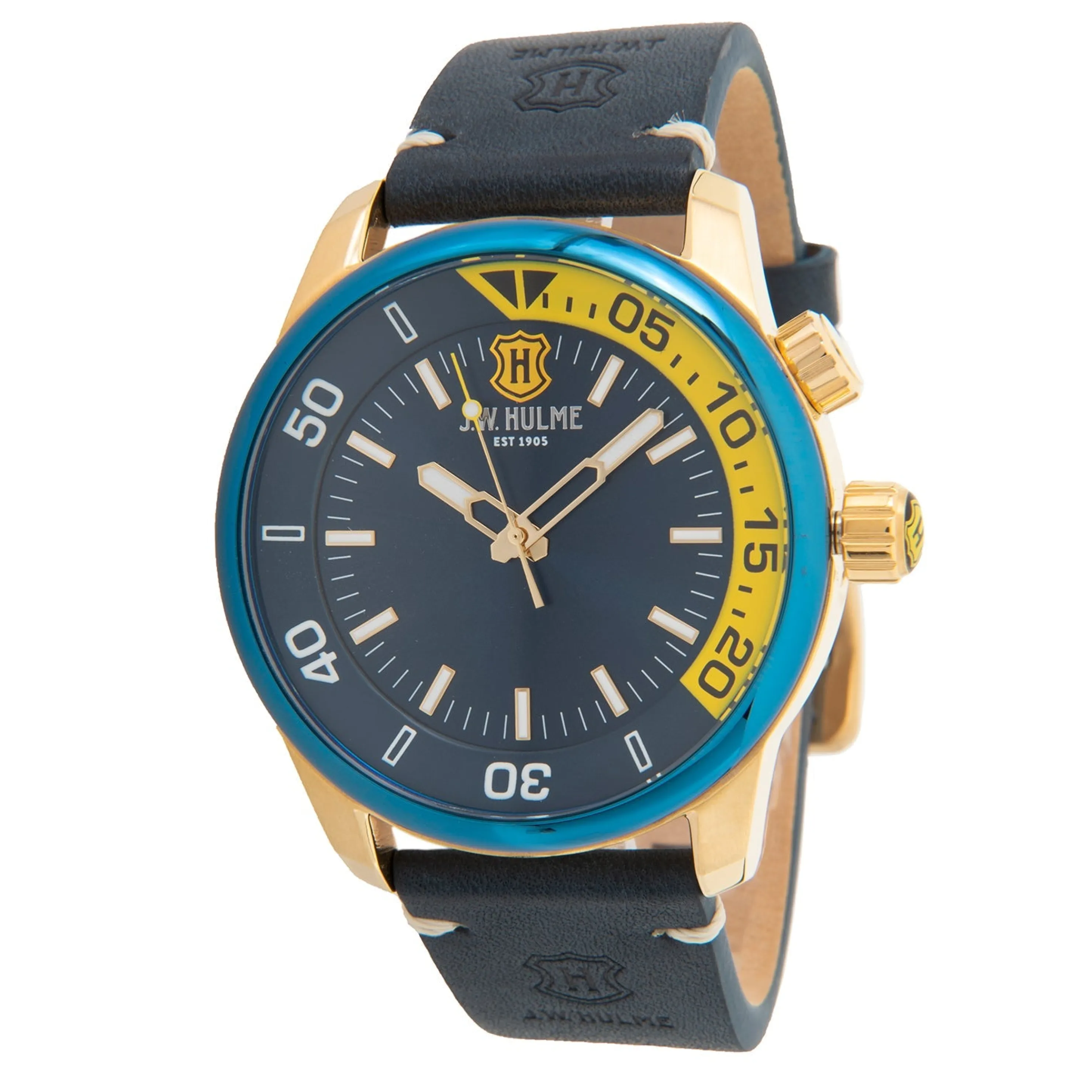 Outlet 43Mm Quartz Sunray Dial Leather Strap Watch Men's Watches