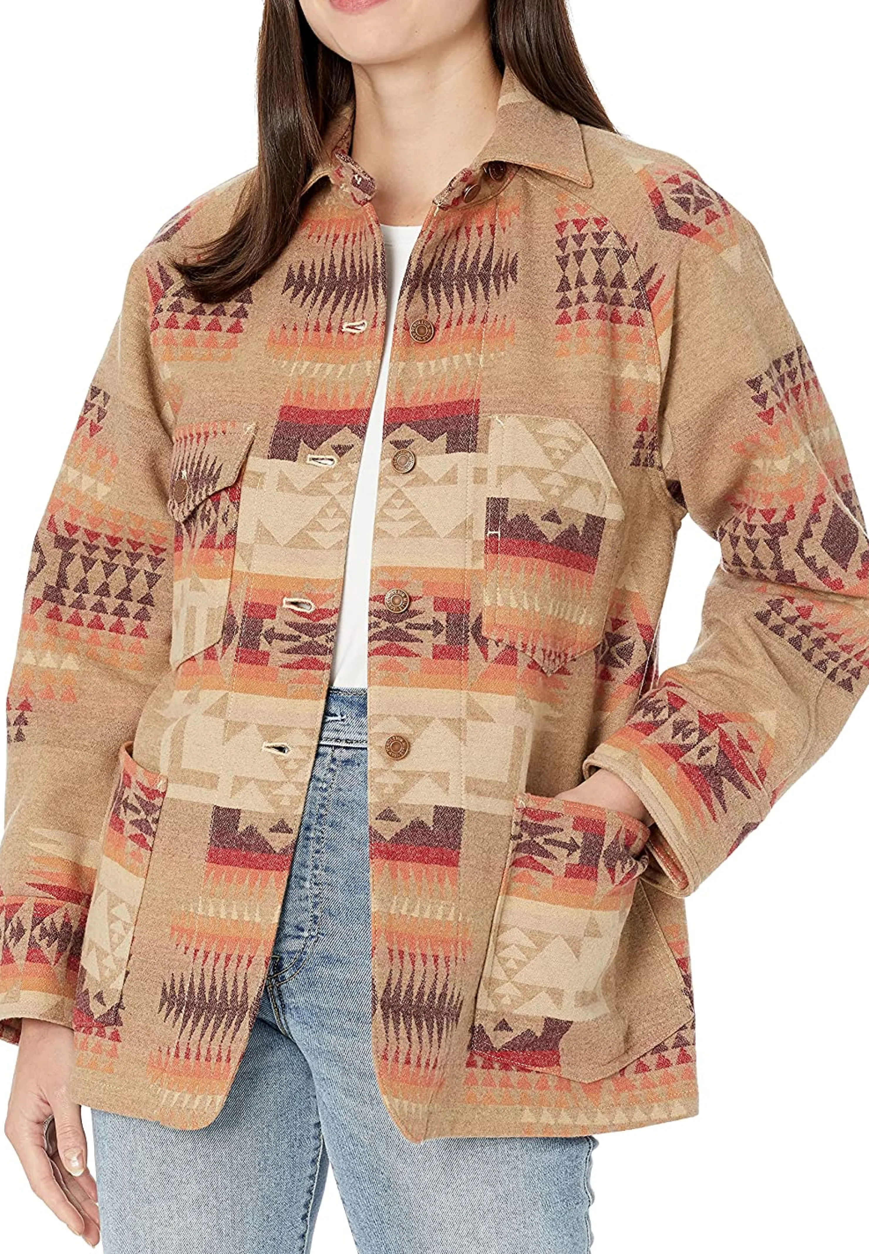 Online Pendleton Vintage Wool Work Jacket Women Outerwear
