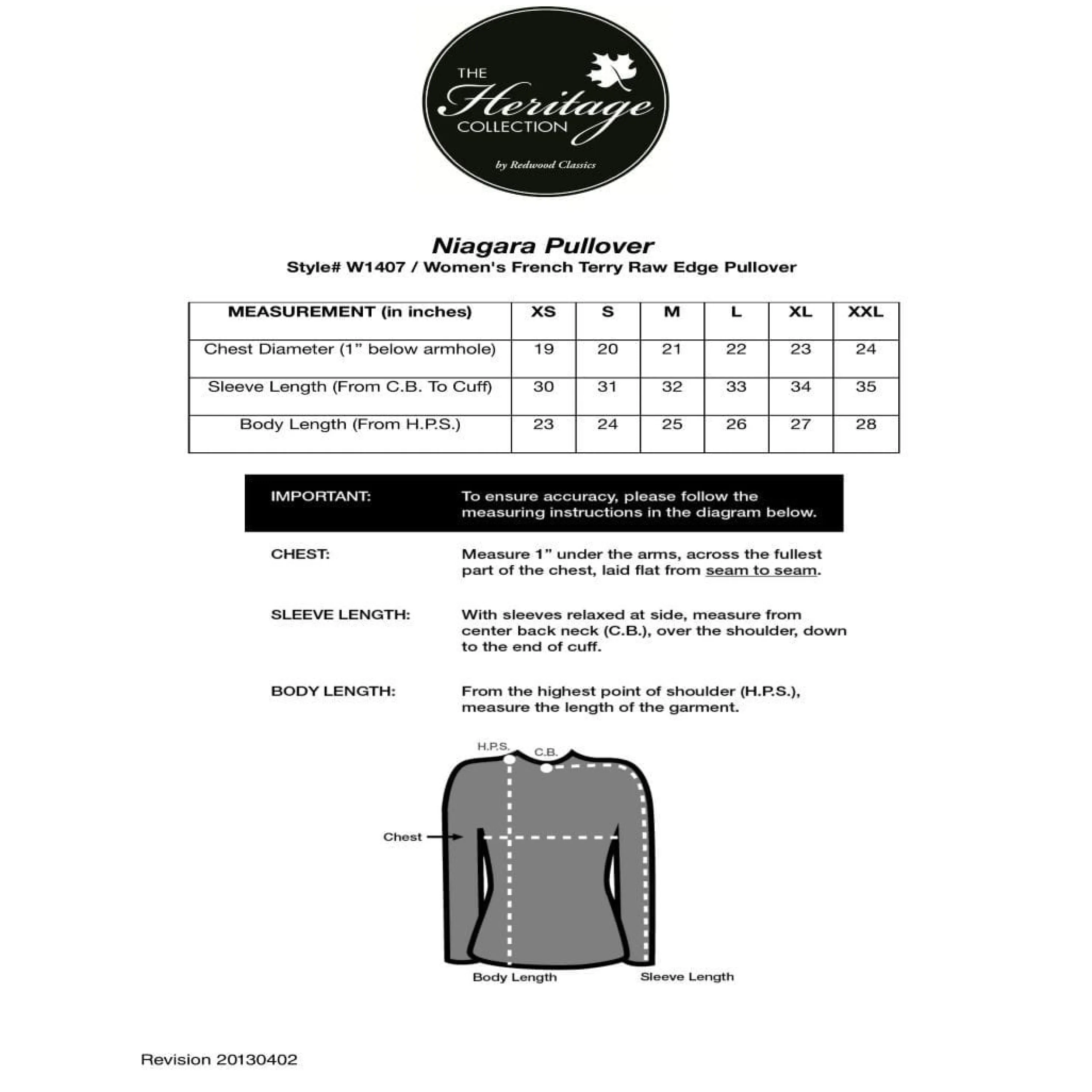 New Wood Classics Niagara Raw Edge Pullover Women Tops